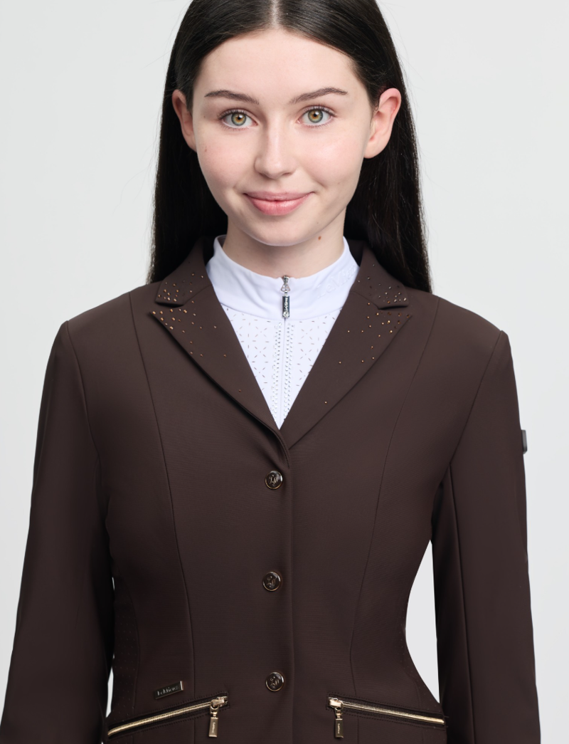 LeMieux Brilliance Junior Pro Show Jacket - Espresso-3