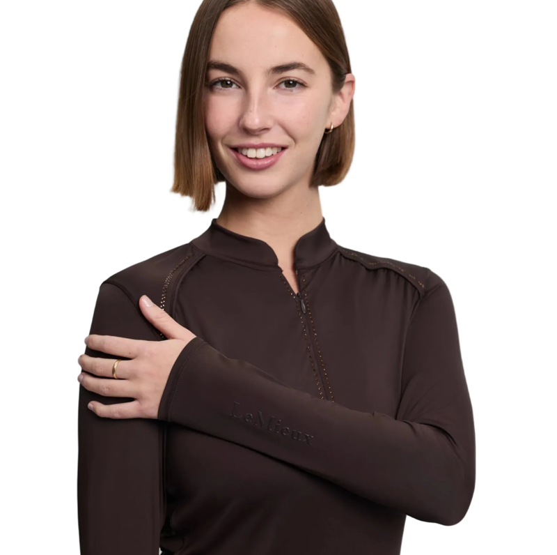 LeMieux  Brilliance Heyden Women's Lightweight Base Layer - Espresso-1