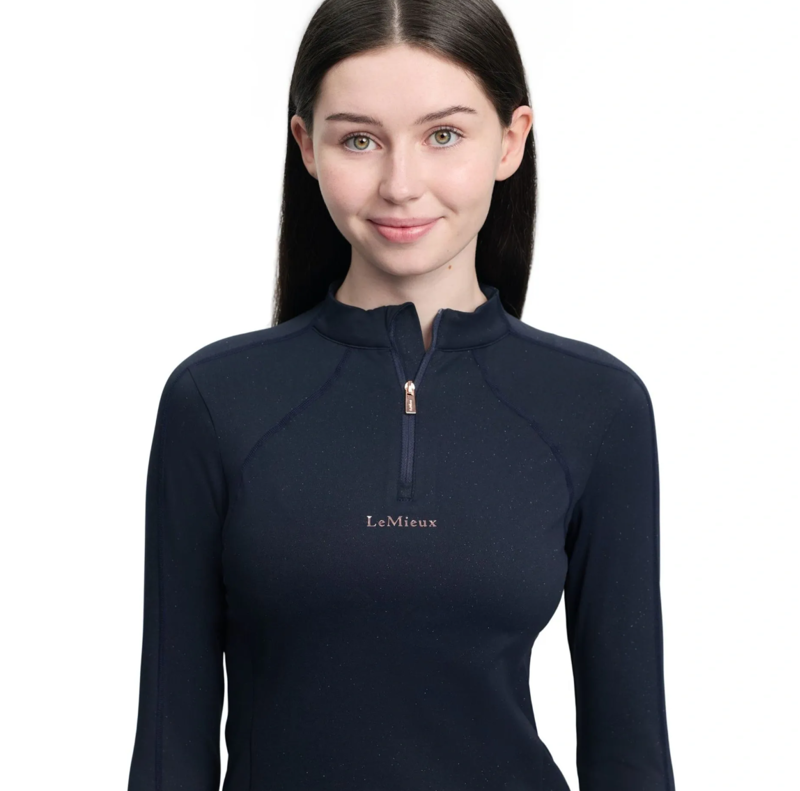 LeMieux Young Rider Sparkle Base Layer - Navy-1