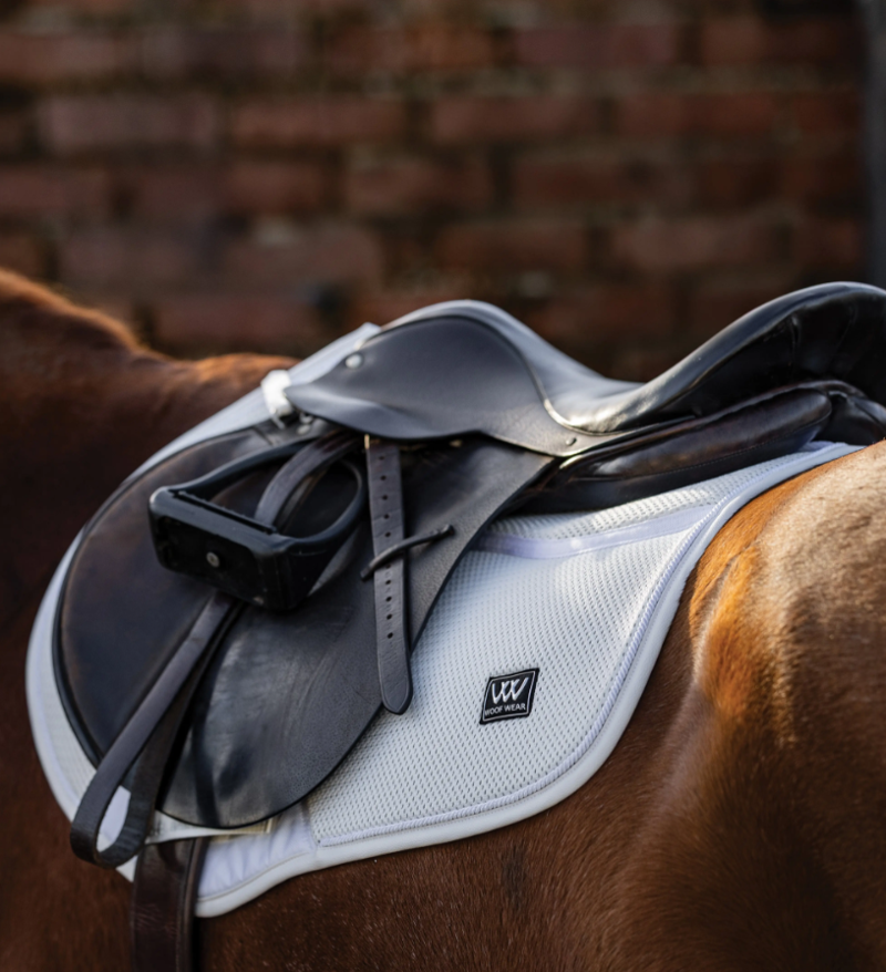 Woof Wear iVent Close Contact Saddle Pad - White-1
