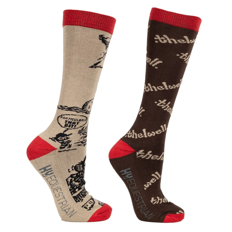 Hy Equestrian Thelwell Collection Comic Chaos Socks - Pack Of 2