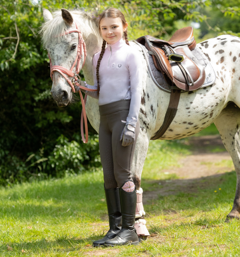 Hy Equestrian Children's Union Jack Riding Boots - Pink -1