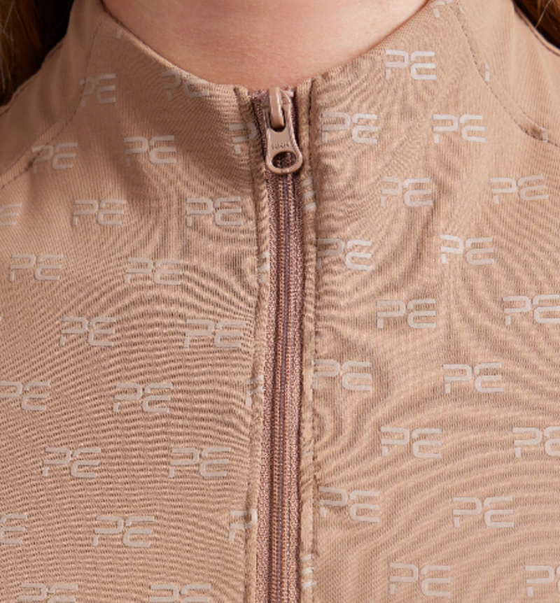 Premier Equine Valerius Womens Short Sleeve Base Layer - Latte -2
