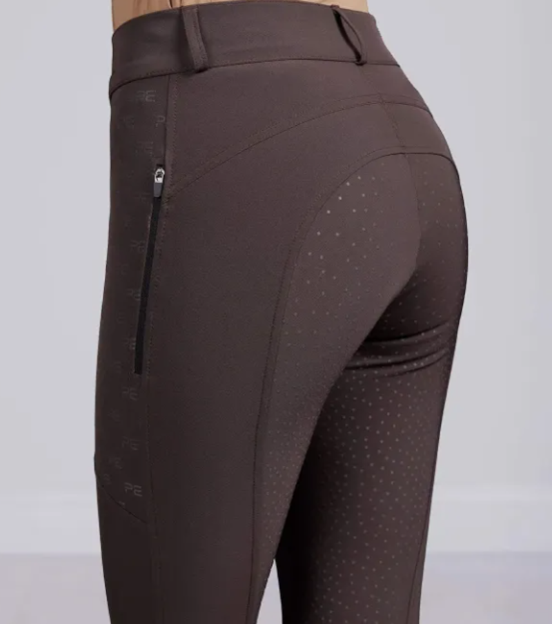 Premier Equine Valerius Women's Full Seat Riding Breeches - Brown-4
