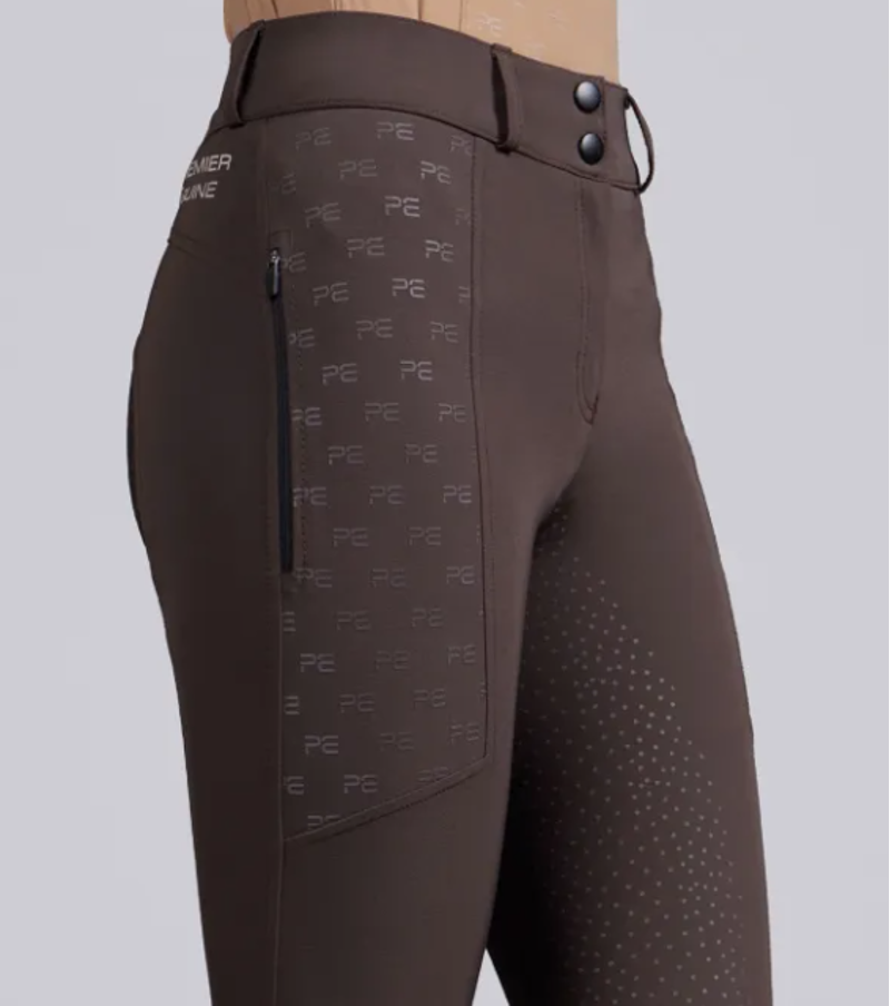 Premier Equine Valerius Women's Full Seat Riding Breeches - Brown-2