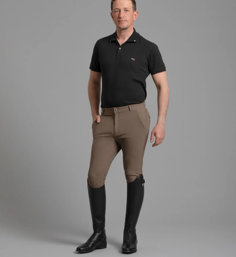Premier Equine Santino Men's Gel Knee Riding Breeches - Walnut