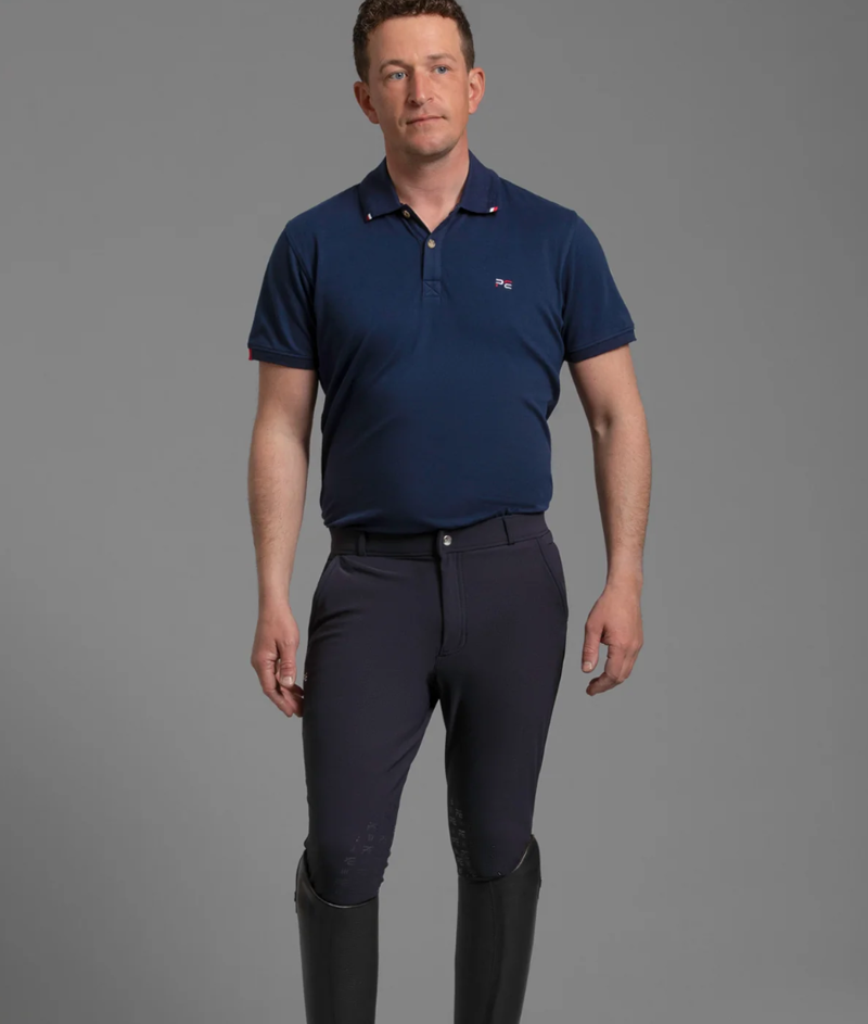 Premier Equine Santino Men's Gel Knee Riding Breeches - Navy