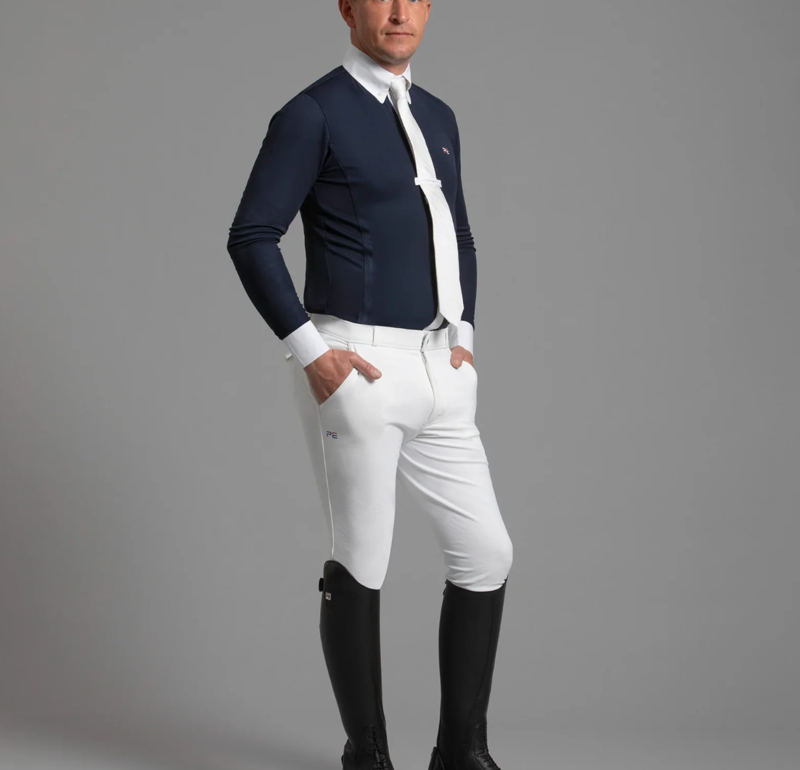 Premier Equine Santino Gel Knee Competition Breeches - White