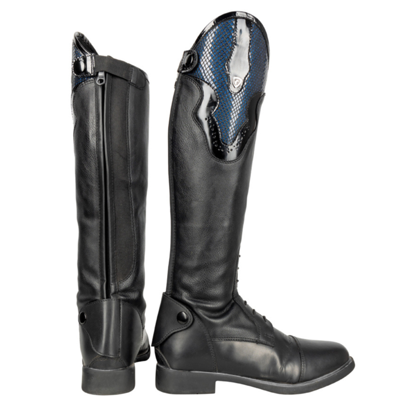 Hy Equestrian Children's Bolono Riding Boots - Black/Blue