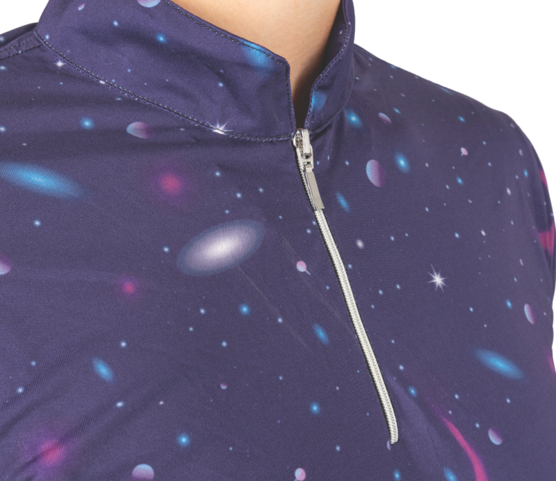 Hy Equestrian Elevate Out Of This World Women's Base Layer - Navy/Magenta-2