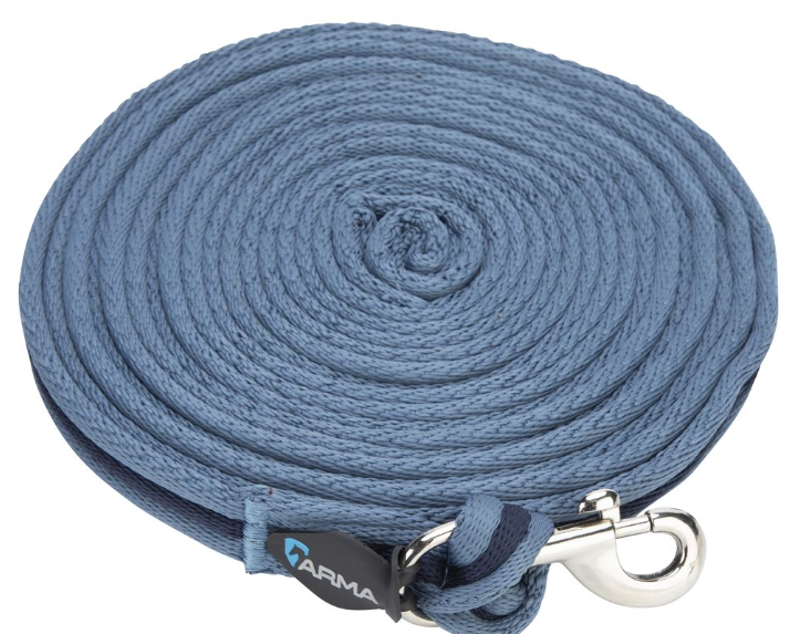 Shires ARMA Cushion Web Lunge Line - Airforce Blue/Navy