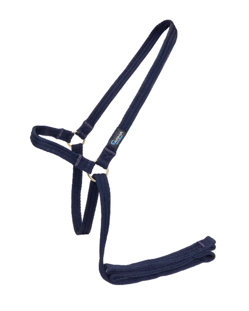 Shires ARMA Cushion Web Halter and Lead - Navy