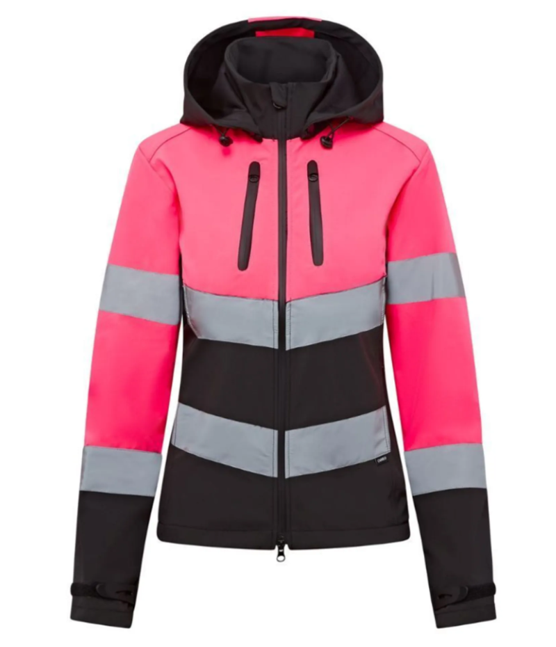 Cameo Ladies Water Repellent Hi Viz Jacket - Pink