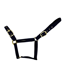 Cameo Suede Padded Headcollar - Black