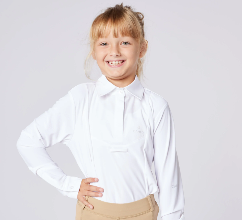Cameo Junior Classic Long Sleeve Show Shirt - White