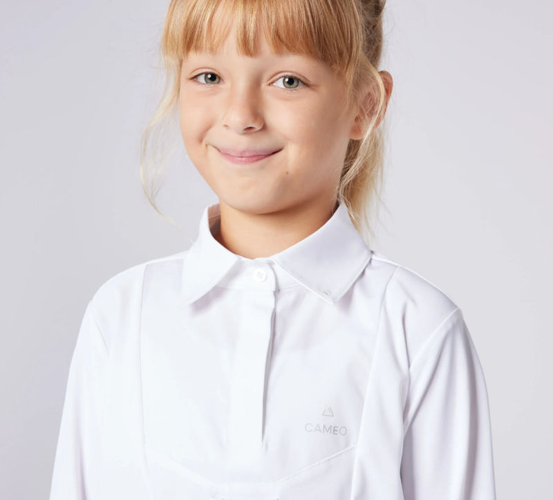 Cameo Junior Classic Long Sleeve Show Shirt - White-1