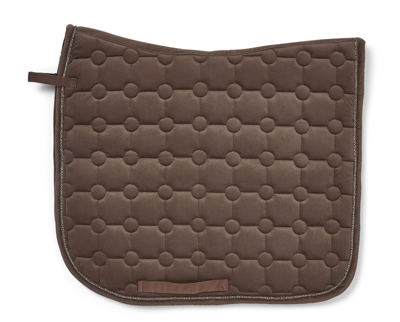 Cameo Suede Dressage Saddlecloth - Chocolate Brown