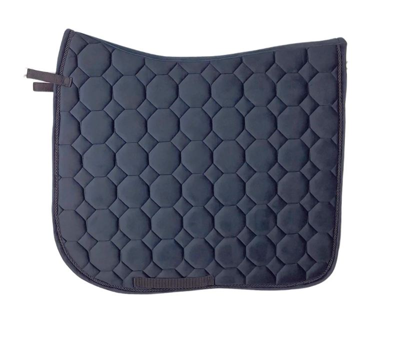 Cameo Suede Dressage Saddlecloth - Navy