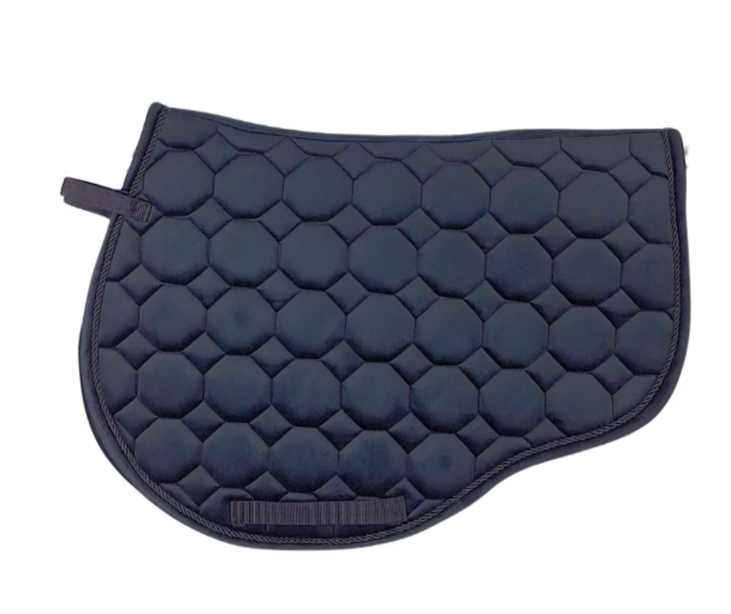 Cameo Suede Saddlecloth - GP/Jump - Navy