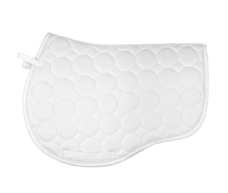 Cameo Suede Saddlecloth - GP/Jump - White