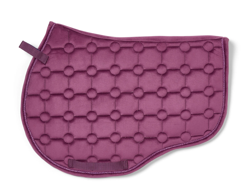 Cameo Suede Saddlecloth - GP Jump - Deep Purple