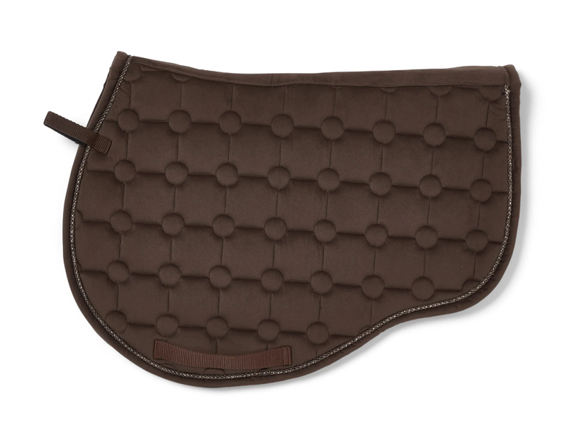 Cameo Suede Saddlecloth - GP/Jump - Chocolate Brown