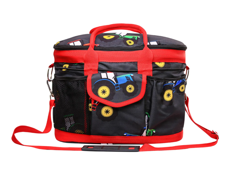 Hy Equestrian Tractor Collection Grooming Bag - Grey/Red -2