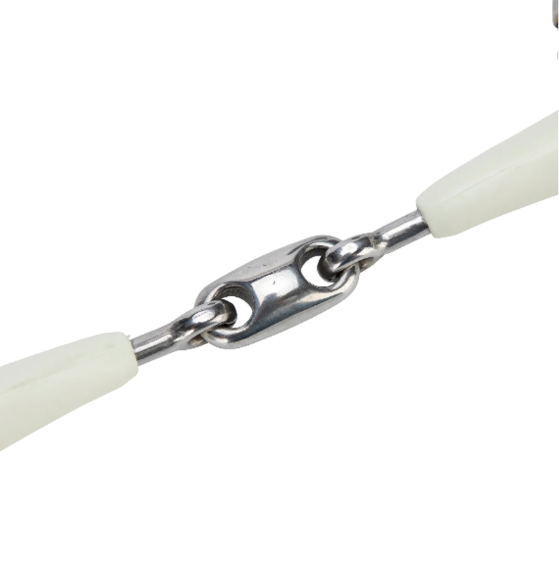 EquiKind Softie Flat Ring Eggbutt Peanut Link -1