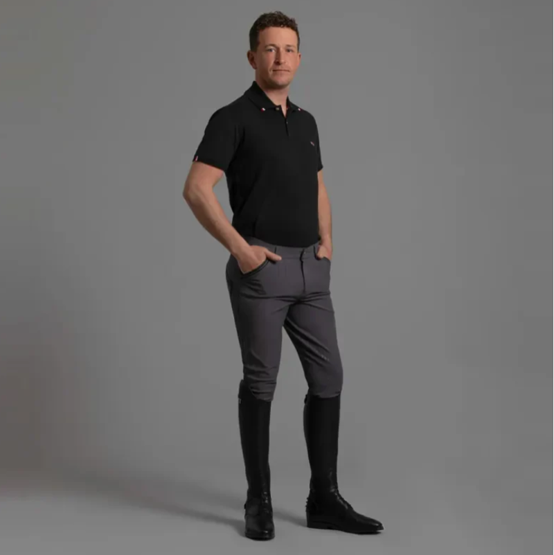Premier Equine Men's Barusso Gel Knee Breeches - Anthracite