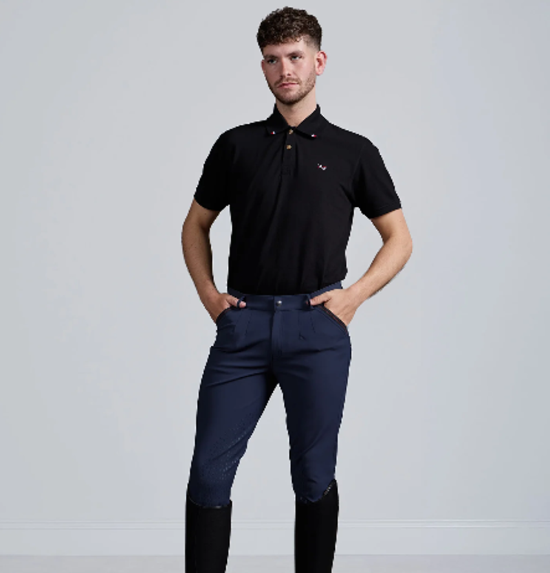 Premier Equine Barusso Men's  Gel Knee Breeches - Navy