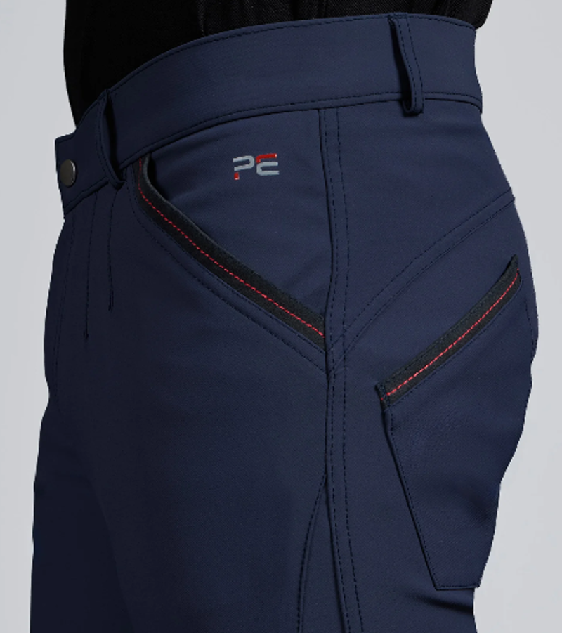 Premier Equine Barusso Men's  Gel Knee Breeches - Navy-2