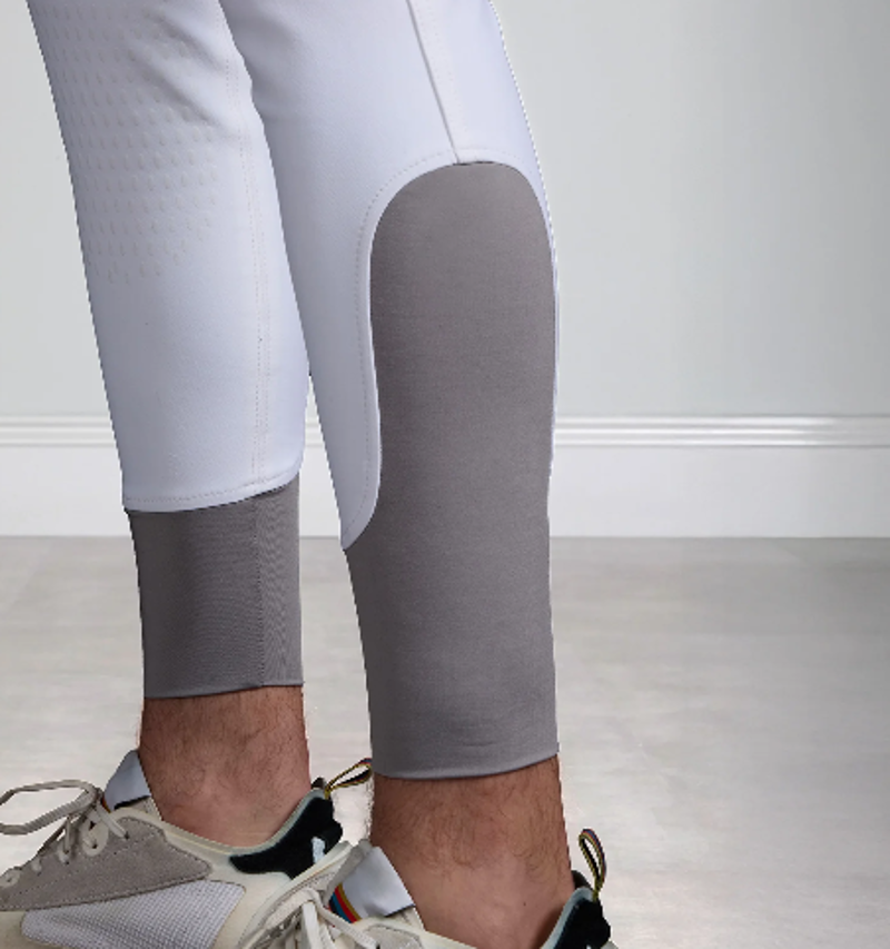 Premier Equine Barusso Gel Knee Competition Breeches - White-3