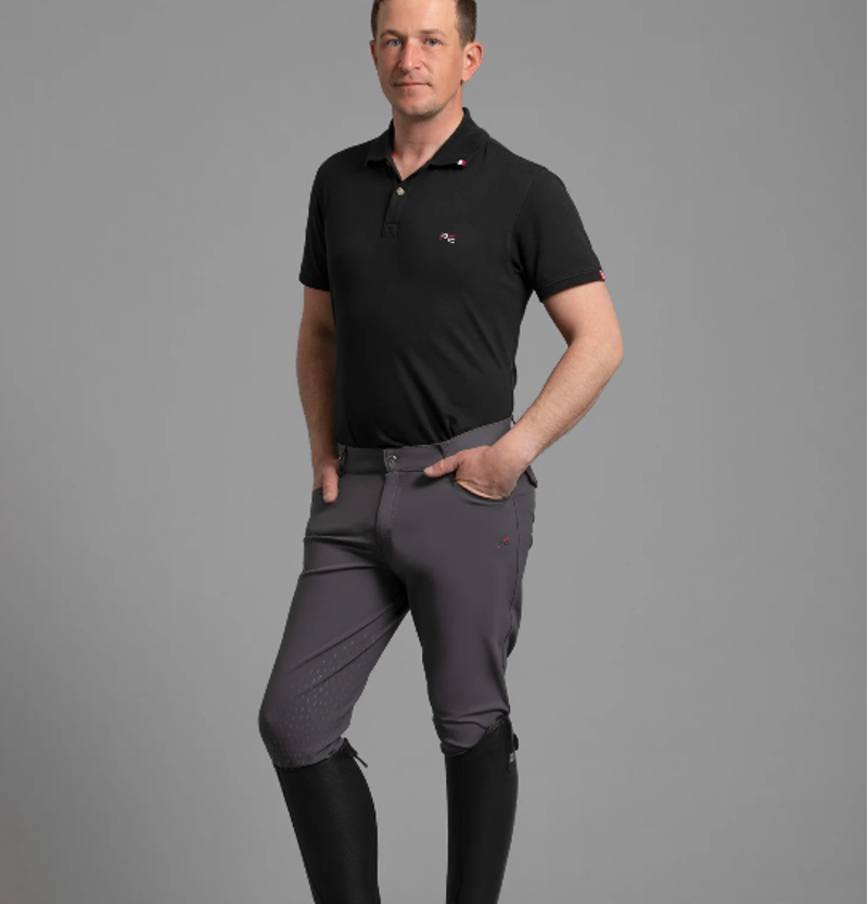 Premier Equine Emilio Men's Gel Knee Riding Breeches - Anthracite