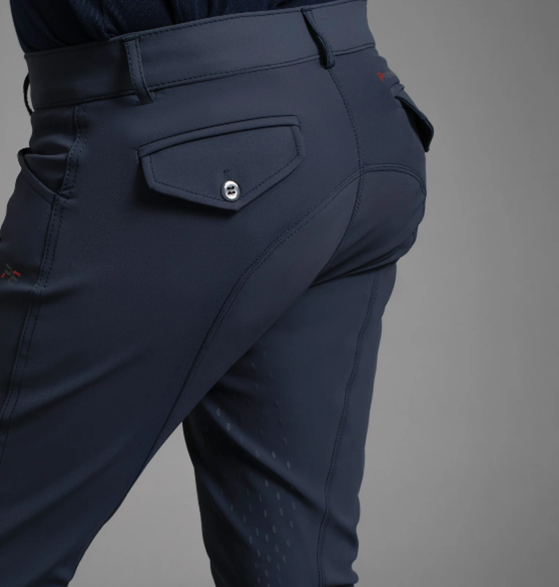 Premier Equine Emilio Men's Gel Knee Riding Breeches - Navy-1