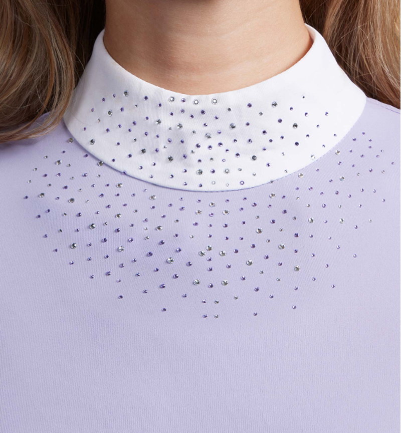 Premier Equine Cristalli Women's Short Sleeve Competition Shirt - Heirloom Lilac-1
