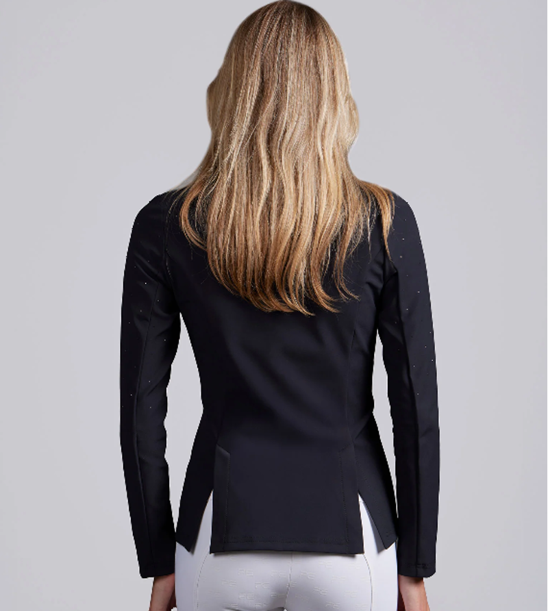 Premier Equine Cristalli Womens Competition Jacket - Black -1
