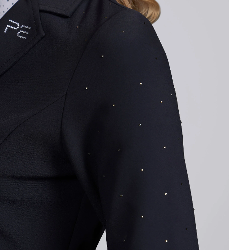 Premier Equine Cristalli Womens Competition Jacket - Black -3