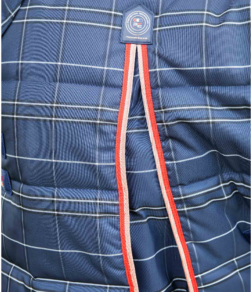 Premier Equine Domus 200g Combo Stable Rug - Navy Check-3