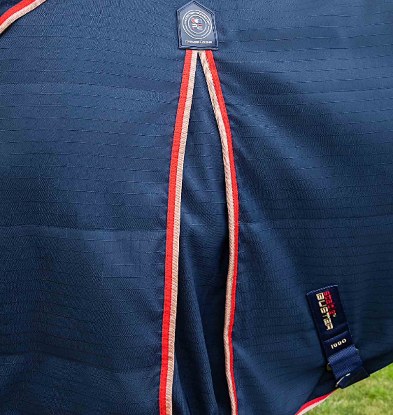 Premier Equine Stable Buster 200g Stable Rug With Neck Cover - Navy-2