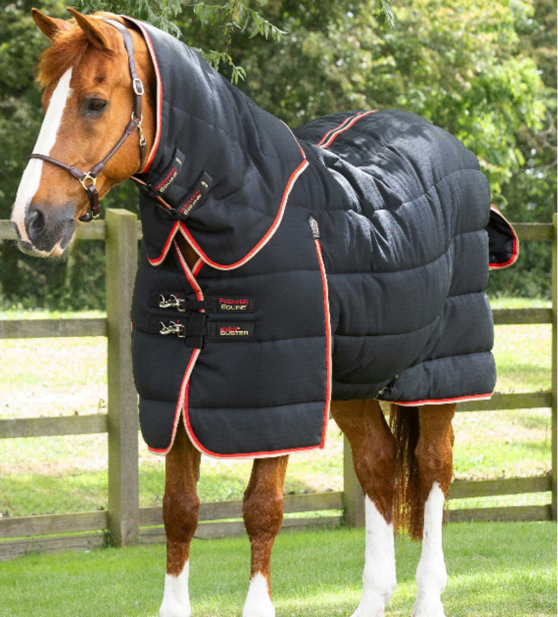 Premier Equine Stable Buster 200g Stable Rug With Neck Cover - Black