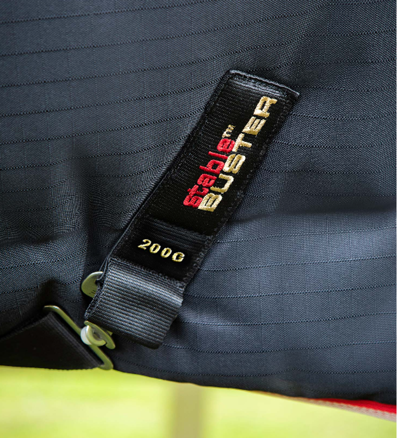Premier Equine Stable Buster 200g Stable Rug With Neck Cover - Black-2