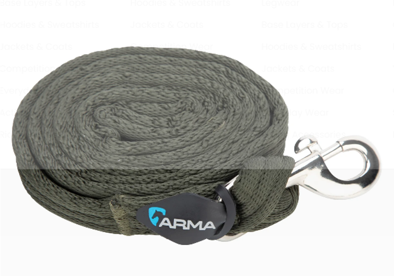 Shires ARMA Cushion Web Lead Rein - Khaki