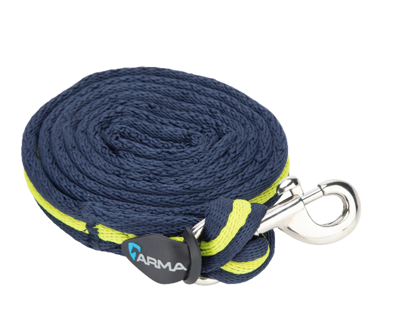 Shires ARMA Cushion Web Lead Rein - Navy/Lime