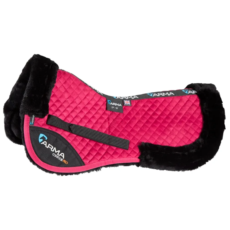 Shires ARMA Suede Half Pad - Raspberry
