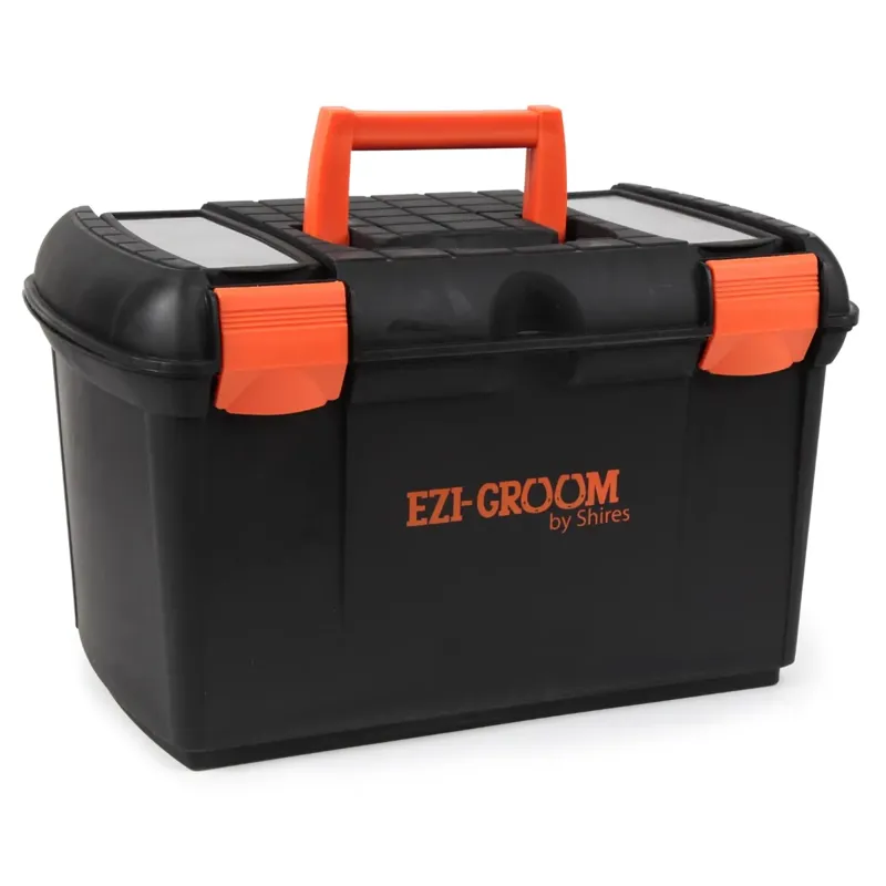 Shires EZI-GROOM Two Tone Tack Box - Black
