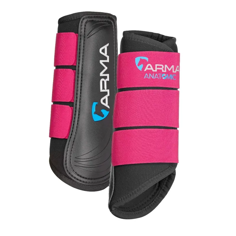 Shires ARMA Neoprene Brushing Boots - Raspberry