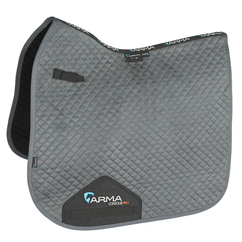 Shires ARMA Suede Dressage Saddlecloth - Grey