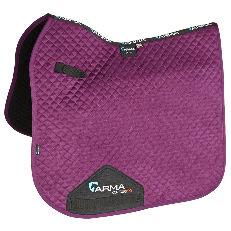 Shires ARMA Suede Dressage Saddlecloth - Plum