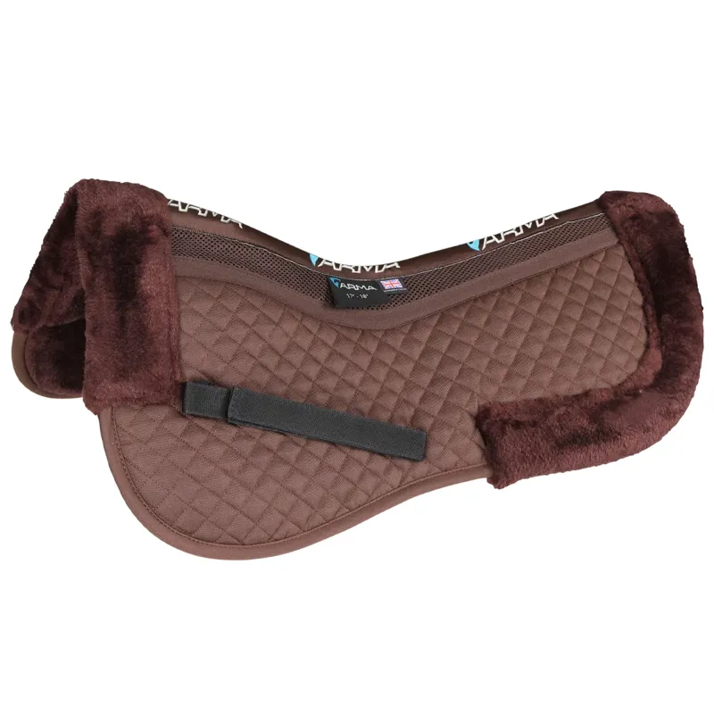 Shires ARMA Fully Lined Half Pad - Brown