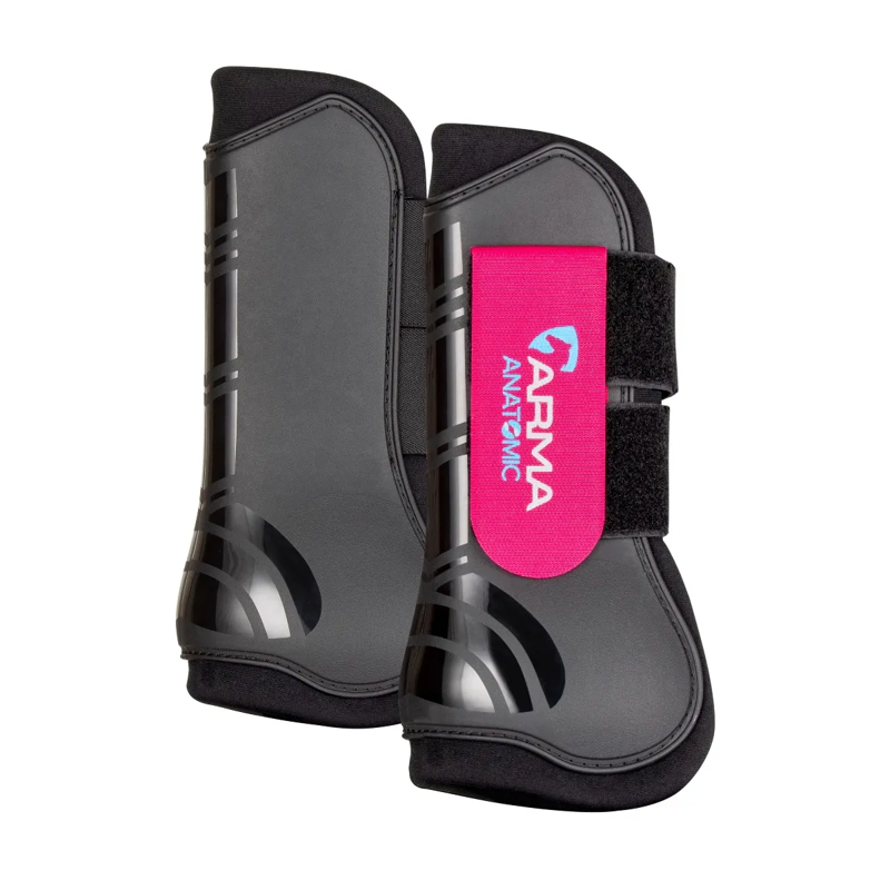 Shires ARMA Tendon Boots - Black/Raspberry